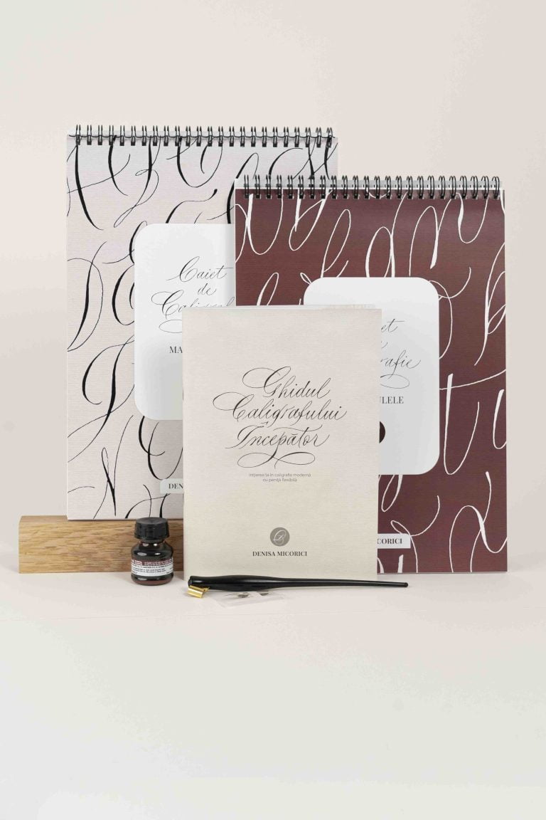 set complet de caligrafie pentru incepatori
